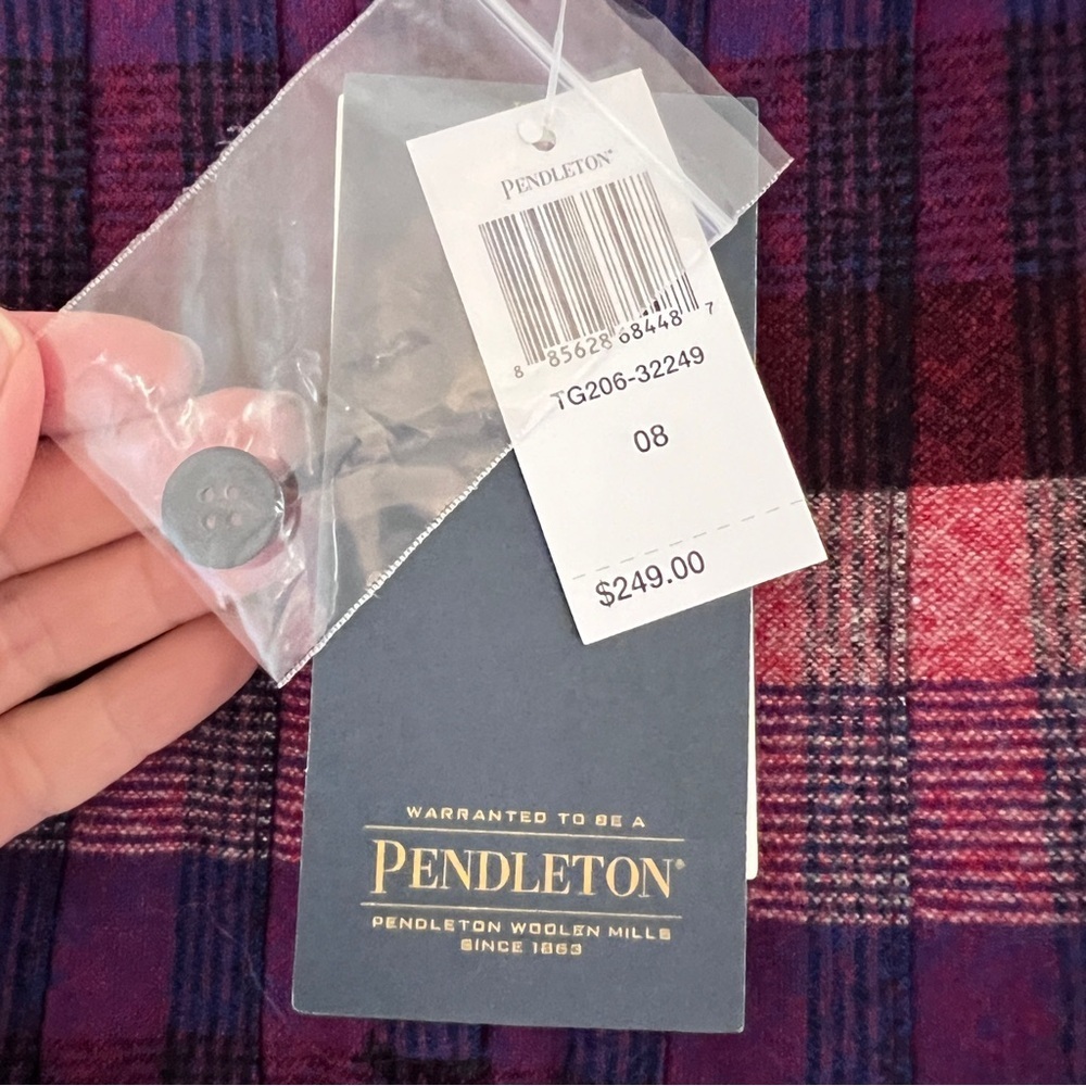 Pendelton Reversible Pleated Tartan Plaid Midi Wool Skirt 1950s Turnabout NWT - Picture 11 of 16